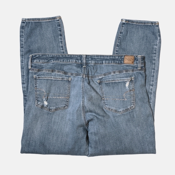 ❌SOLD❌ AEO Stretch Distressed Ripped Jegging - Picture 7 of 11